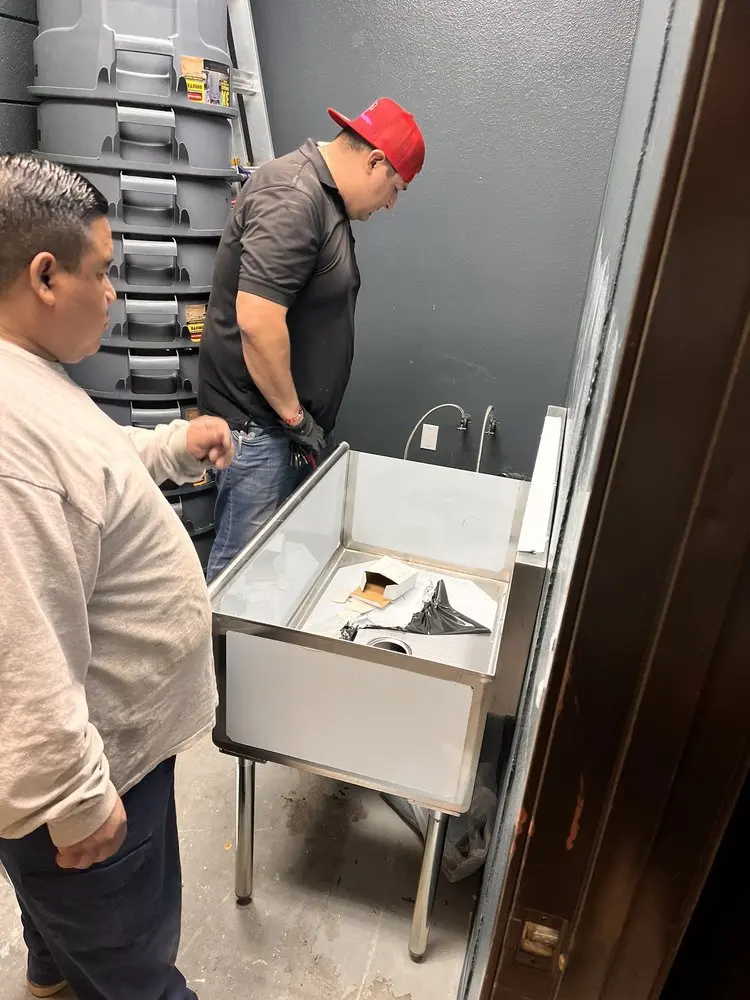 Commercial plumbing and sink installation in San Marcos